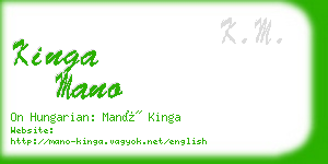 kinga mano business card